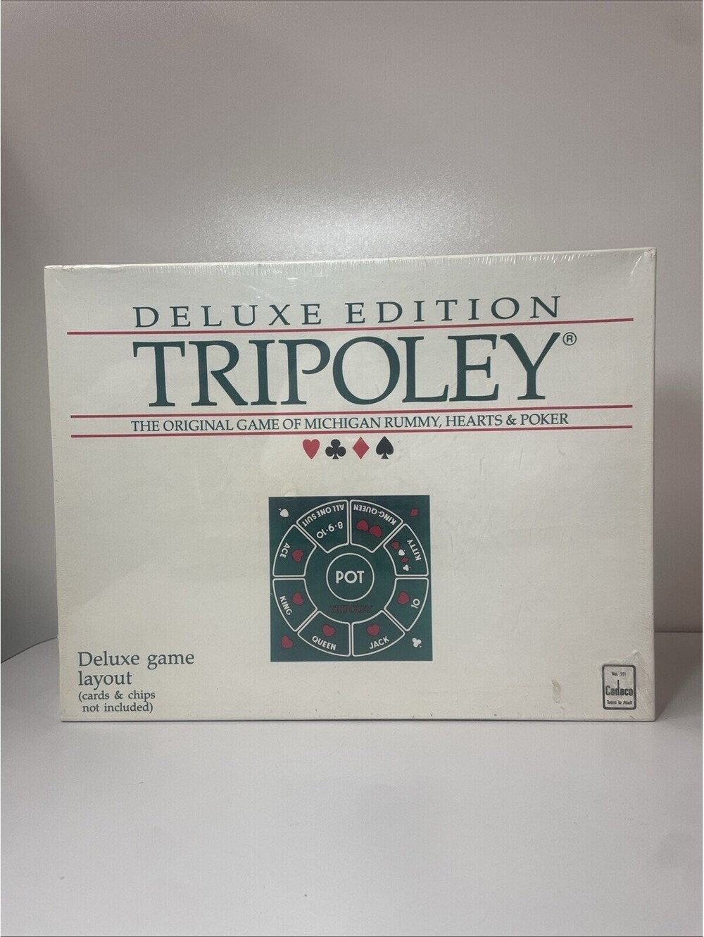 Vintage Tripoley 1989 Board Game Deluxe Edition #111 Cadaco Mat NEW SEALED